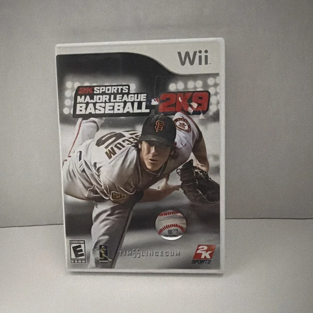 Major League Baseball 2K9 Nintendo Wii MLB 2K9 Complete CIB Tim Lincecum Cover